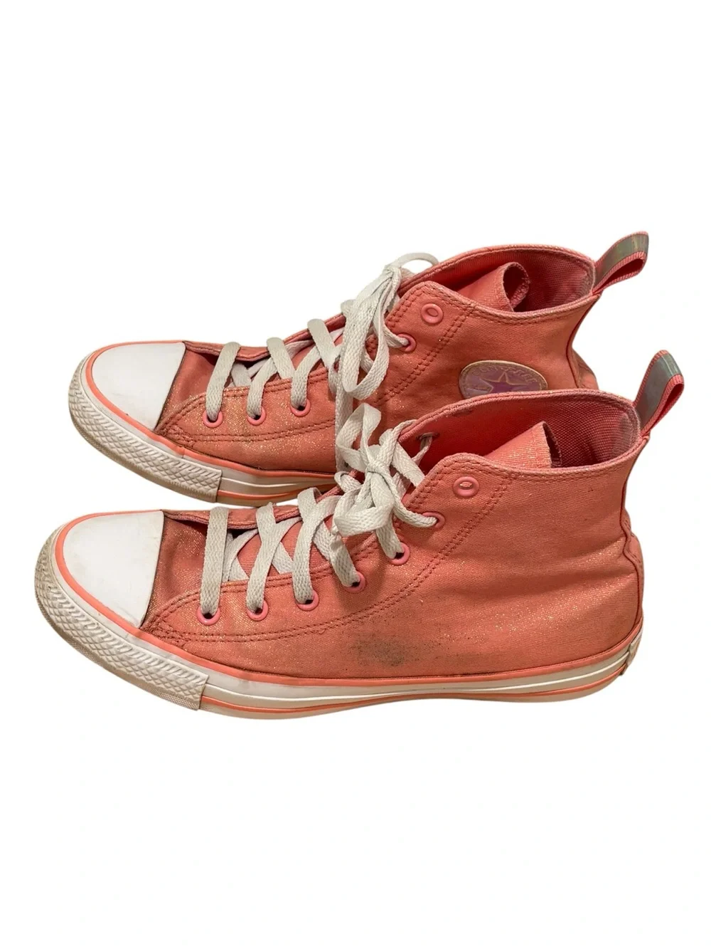 Converse Coral Pink Kids High-Top Sneakers Size 6 Really Cute
